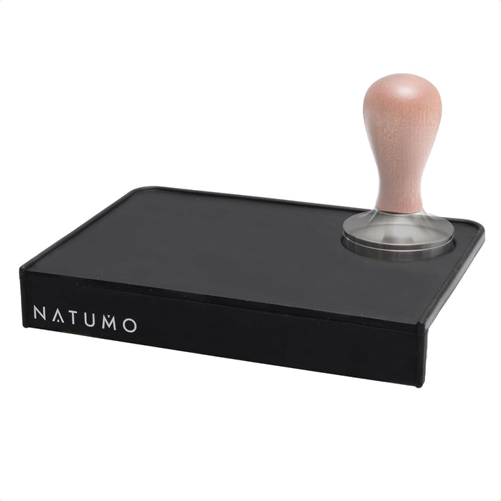 NATUMO Tampermatte Barista (21x15x3cm) Anti-Rutsch Silikon Tamper Matte mit Kantenschutz, Barista Zu