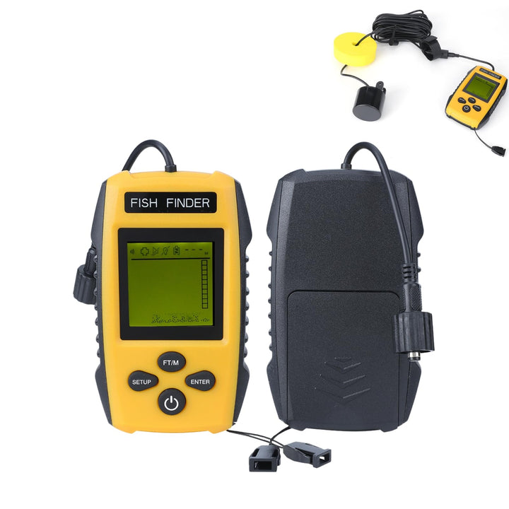 Fischfinder Sonarsensor 200 kHz Tragbarer Sonar Fischfinder LCD Display Angeln Tiefenmesser 0,7 m bi