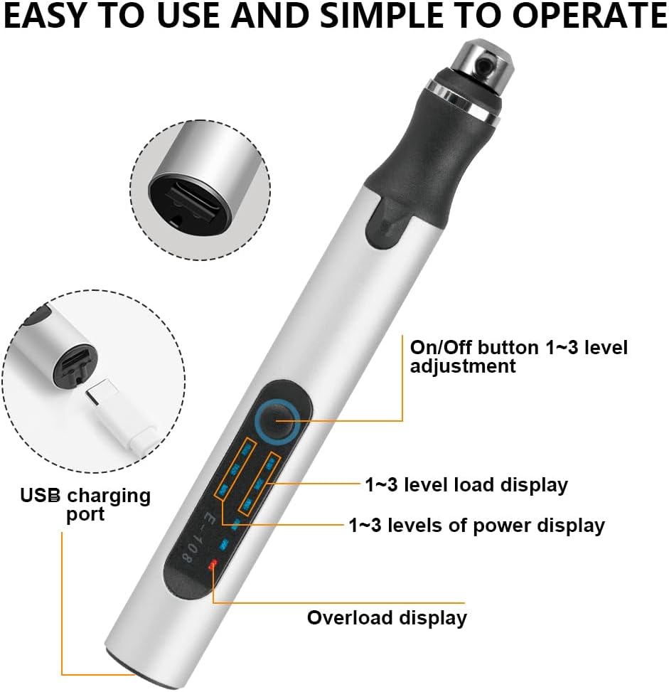 Ainiv USB Wiederaufladierbar Gravur Werkzeug Kit, Elektrischer Mini Graveur Gravurwerkzeug, Tragbar