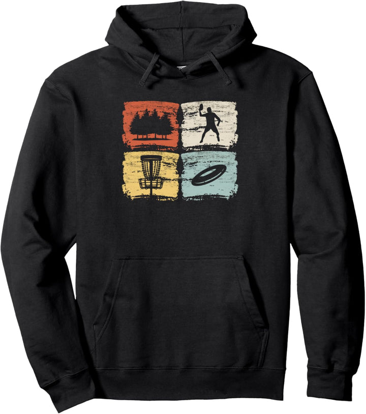 Disc Golf Stuff Retro Vintage Disc Golfer Disc Golf Pullover Hoodie