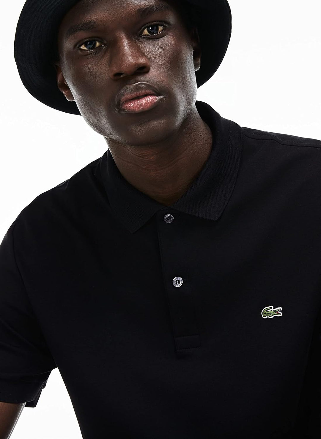 Lacoste Herren Polo-Shirt Kurzarm DH2050, Männer Polo-Hemd,2 Knopf,Regular Fit S Noir, S Noir