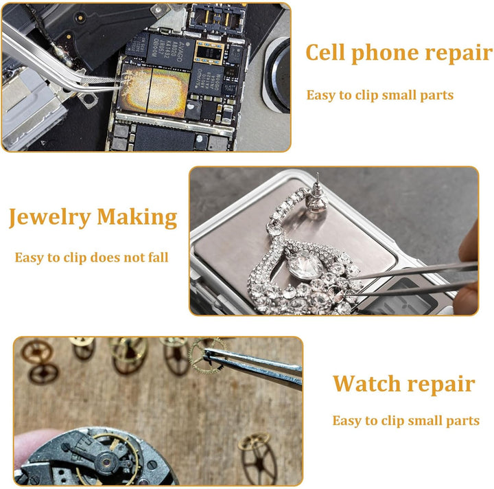4 Stück Piercing Kugel Aufdreher Piercing Zange Pick Up Tool Prong Klaue Pinzette Abgewinkelte Grabb