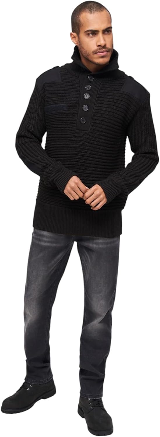 Brandit Alpine Pullover Männer Strickpullover Oliv Basics S Schwarz, S Schwarz