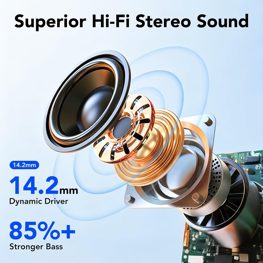 2026 Kopfhörer Kabellos Bluetooth 5.4, Bluetooth Kopfhörer Sport HiFi Stereo, In Ear Kopfhörer mit 4