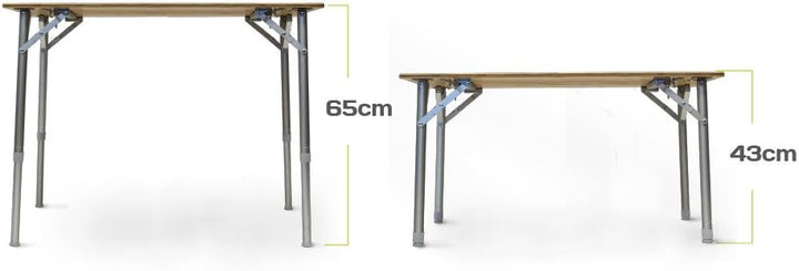 XXL Design Campingtisch mit Bambus-Tischplatte inkl Aufbewahrungsnetz und integriertem Flaschenöffne
