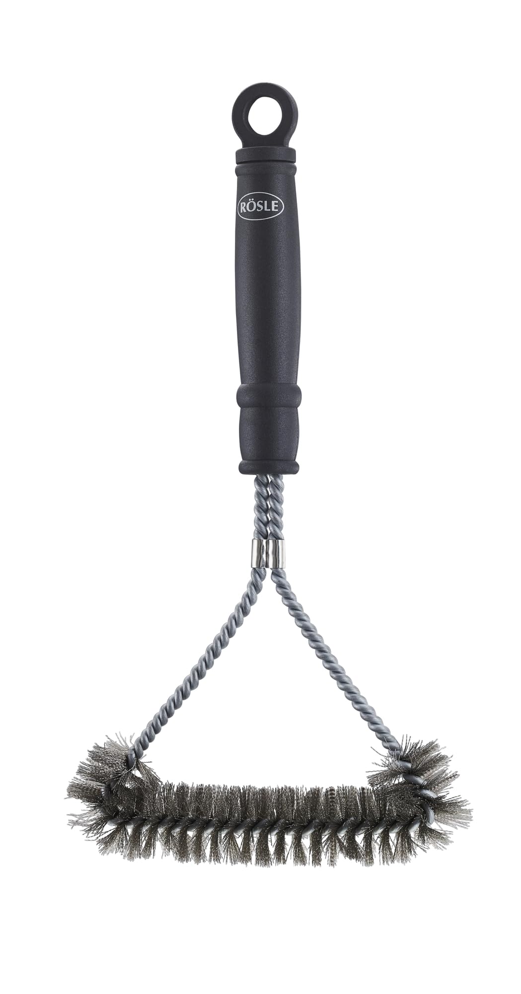 RÖSLE Grillrost-Reinigungsbürste, Hochwertige Grillbürste für Grillroste aus Edelstahl, Chrom und Em