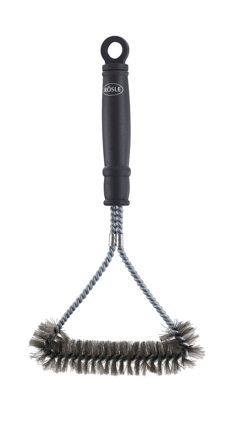 RÖSLE Grillrost-Reinigungsbürste, Hochwertige Grillbürste für Grillroste aus Edelstahl, Chrom und Em