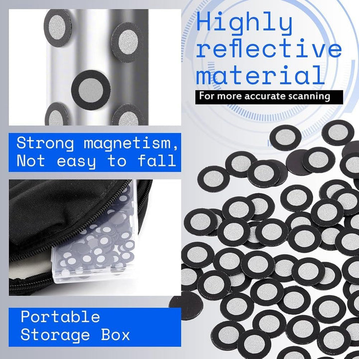 200 Stück 3D-Magnet-Tracking-Punkte für Scanner, Innen 6,0 mm, Aussen 10 mm, Scan-Referenzpunktmarki