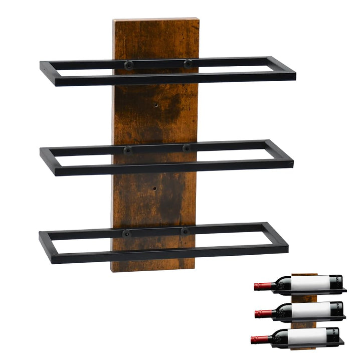 Weinregal Wand Flaschenregal für 3 Flaschen Weinregal Flaschenhalter Aufbewahrungsregal Weinhalter R