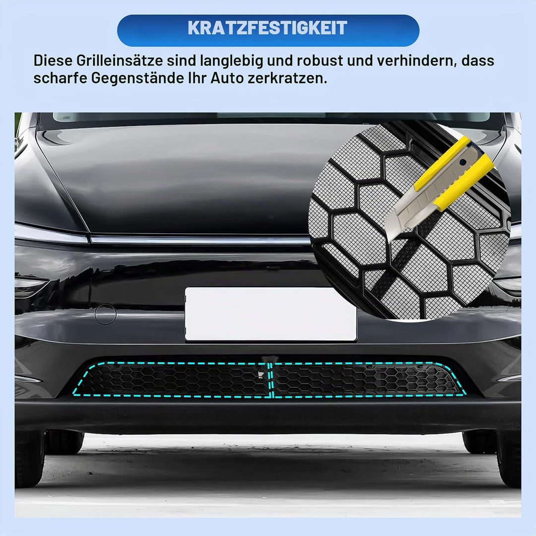 CDEFG Kompatibel mit Tesla Model Y Juniper 2025 2026 Front Kühlergrille Frills Frontstossstangenmask