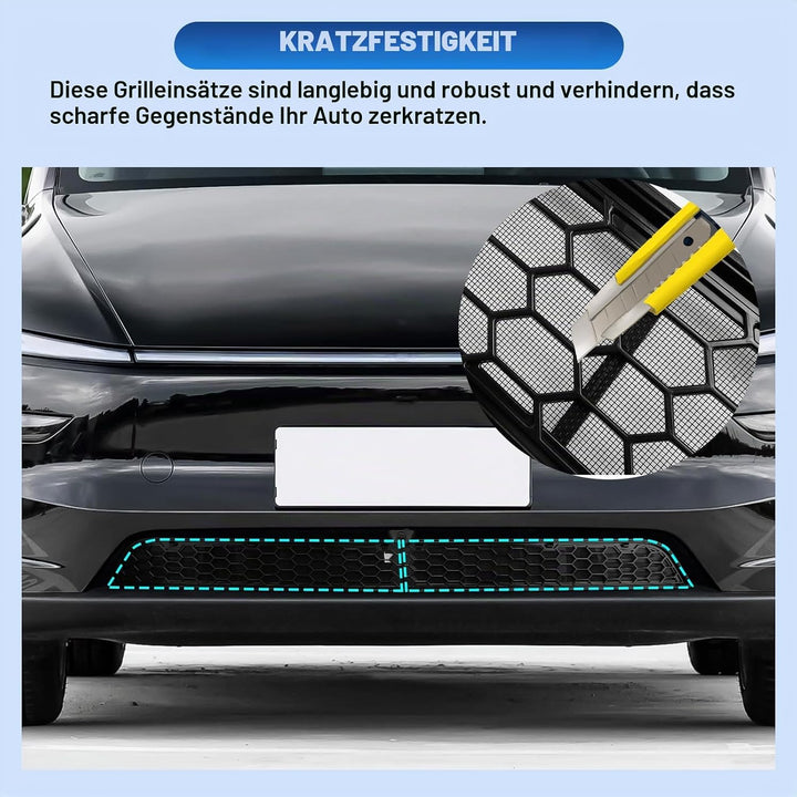 CDEFG Kompatibel mit Tesla Model Y Juniper 2025 2026 Front Kühlergrille Frills Frontstossstangenmask