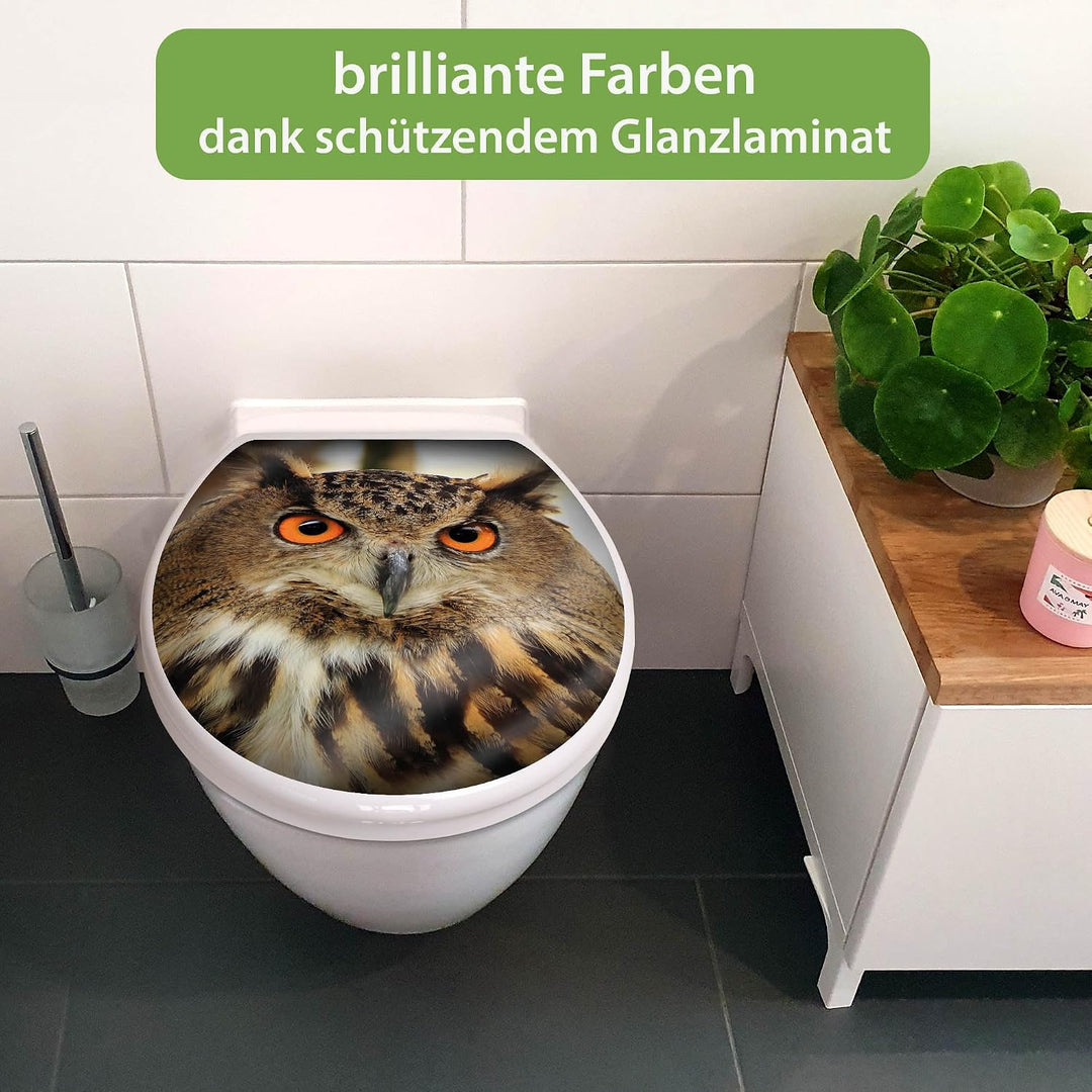 banjado Toilettendeckel mit Absenkautomatik 44,5x37cm - Soft Close Toilettensitz - WC Sitz mit Absen