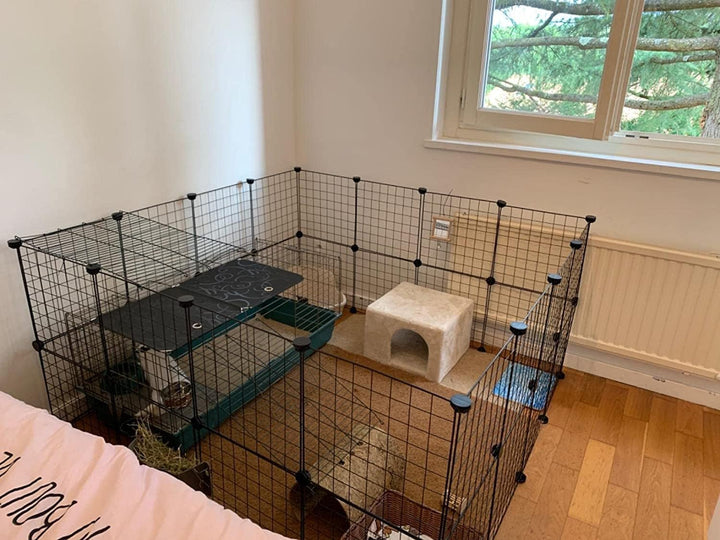 LANGXUN Metalldraht Lagerung Cubes Organizer, DIY Kleintierkäfig für Kaninchen, Meerschweinchen, Wel