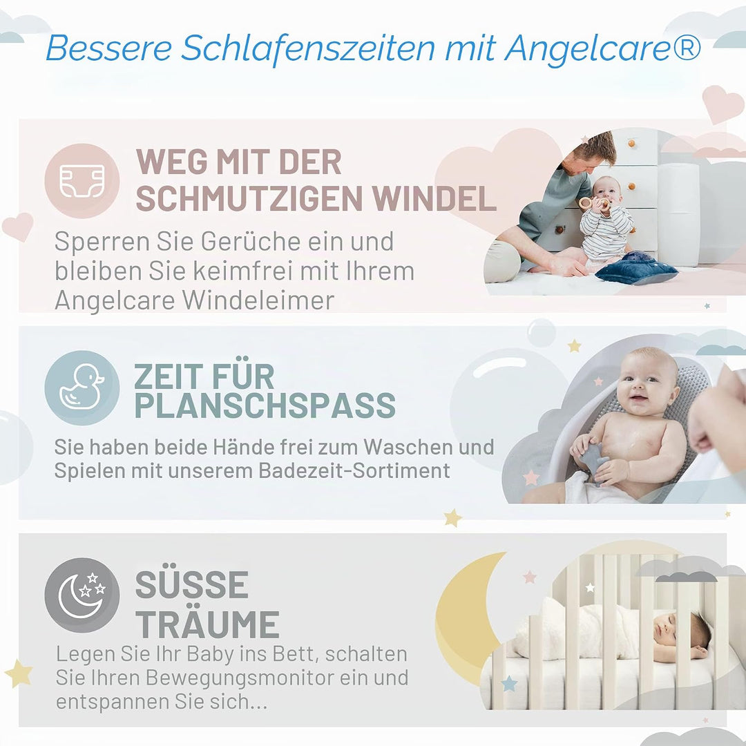 Angelcare Windeleimer Nachfüllpack Plus 3er Pack für Windeleimer Comfort, Comfort plus, Captiva und