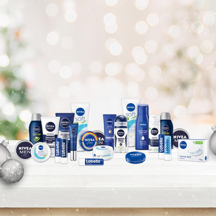 NIVEA MEN Adventskalender 2024 mit 24 Türchen voller verwöhnender Überraschungen, Weihnachtskalender
