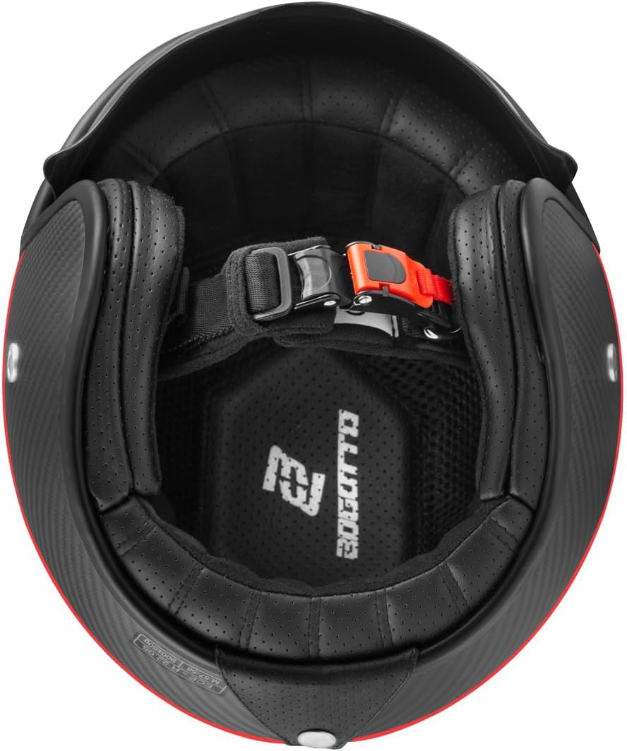 Bogotto V587 Crono Carbon Jethelm (Black Matt/Red,S) S Schwarz Matt/Rot, S Schwarz Matt/Rot