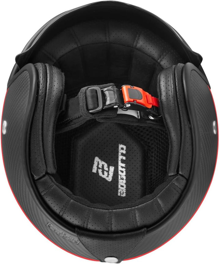 Bogotto V587 Crono Carbon Jethelm (Black Matt/Red,S) S Schwarz Matt/Rot, S Schwarz Matt/Rot