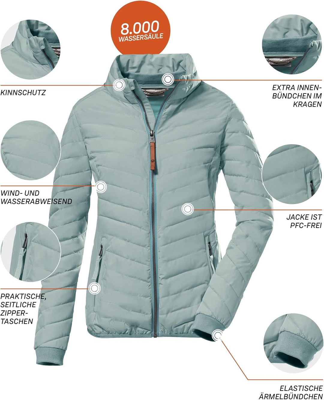 G.I.G.A. DX Damen Gs 4 Wmn Qltd Jckt Funktionsjacke in Daunenoptik/Steppjacke 34 eisblau, 34 eisblau