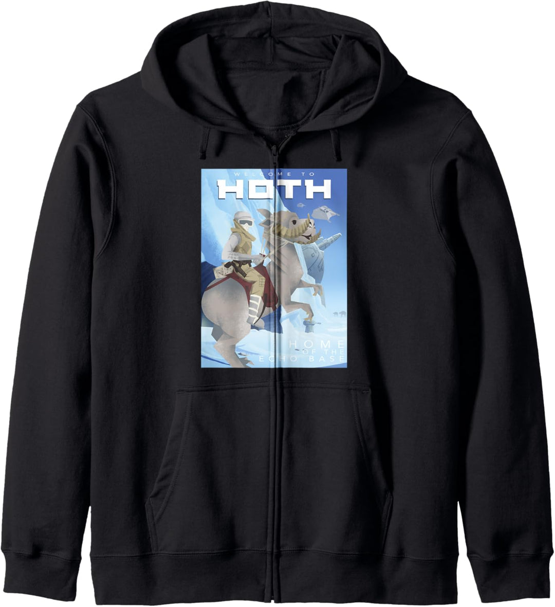 Star Wars Welcome To Hoth Home Of Echo Base Geometric Poster Kapuzenjacke