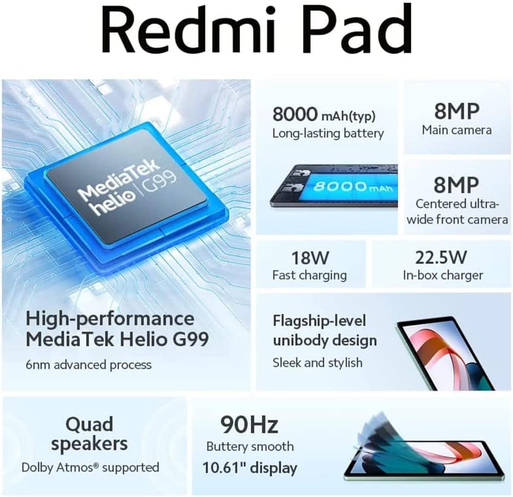 Redmi Pad (Silber, 128GB) 4+128 Black, 4+128 Black