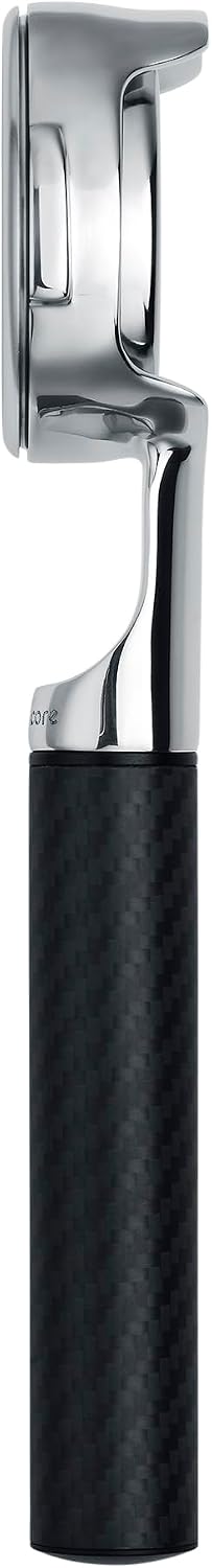 Normcore 58 mm flacher, bodenloser Siebträger mit Kohlefaser-Griff, passend für E61-Gruppenmaschinen