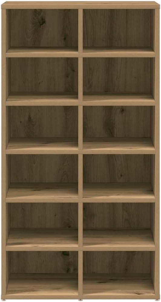vidaXL Schuhregal Artisan-Eiche 54x34x100,5 cm Holzwerkstoff, Schuhaufbewahrung, Schuhorganizer, Sch
