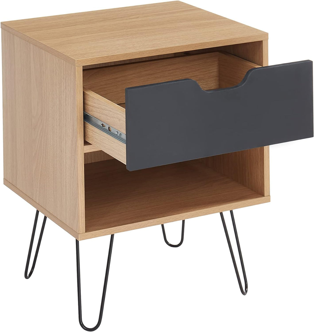 BAÏTA Duo 2 Nachttische, Holzwerkstoff, Schwarz, L40cm