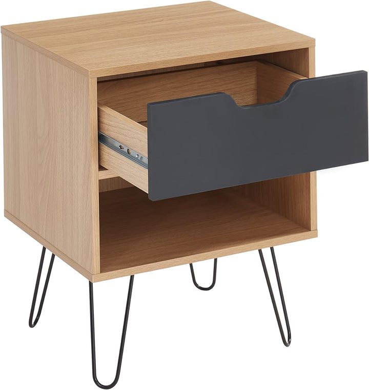 BAÏTA Duo 2 Nachttische, Holzwerkstoff, Schwarz, L40cm