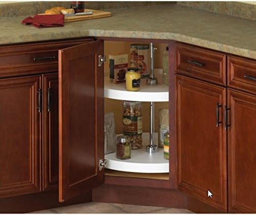 Knape & Vogt Lazy Susan Organizer aus Kunststoff, 2-stöckig, Lazy Susan für Schrank, rund, 50,8 cm,