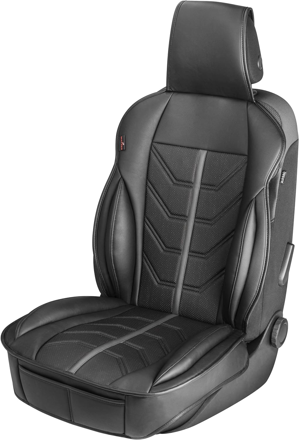 Walser Premium Sitzauflage Auto Kimi, Sitzschoner Auto schwarz/grau, Vergleichssieger* Auto Sitzaufl