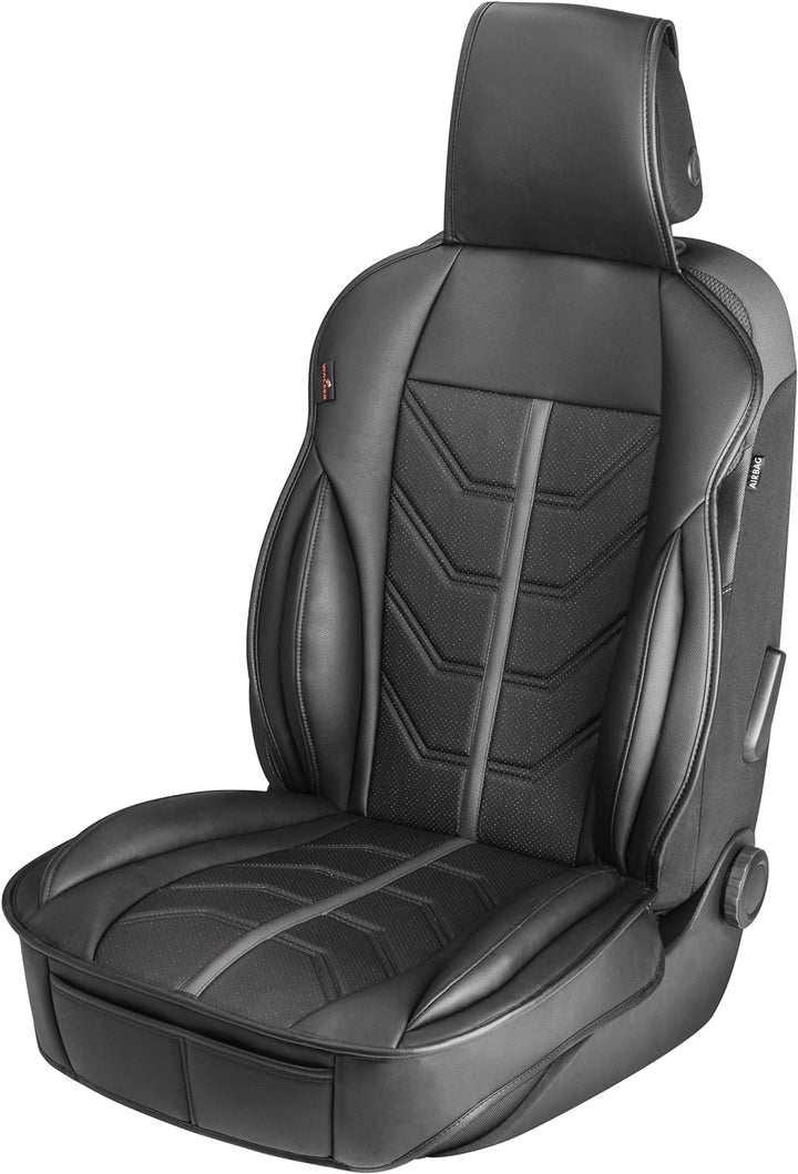 Walser Premium Sitzauflage Auto Kimi, Sitzschoner Auto schwarz/grau, Vergleichssieger* Auto Sitzaufl