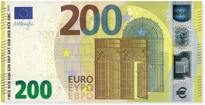 Litfax GmbH 200€ Euroschein/Euro-Geldscheine ca. 199x103 mm/banderoliert, je Pack. 75 Stück (5 PG) …