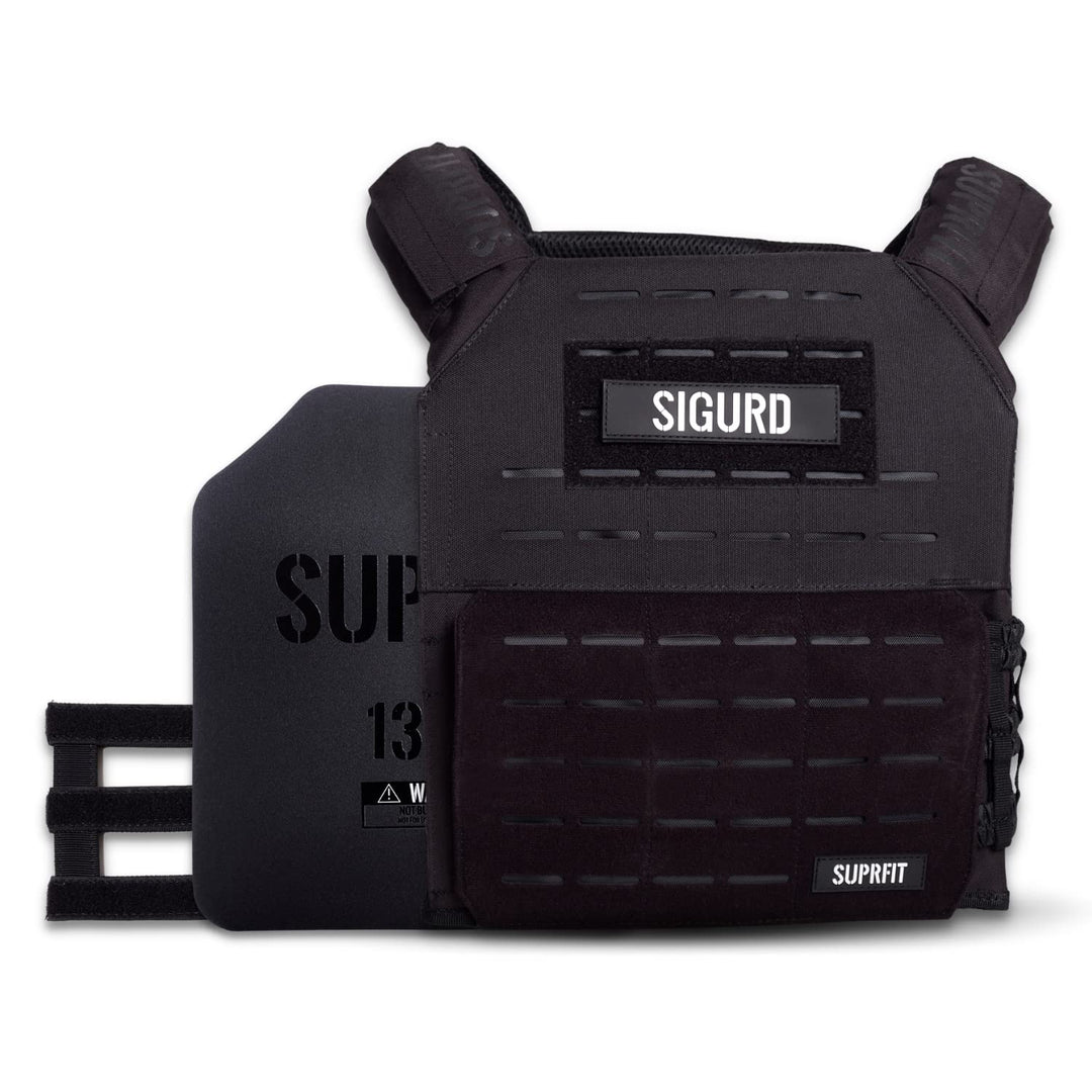 SUPRFIT Sigurd 3D Gewichtswesten für Männer & Frauen - erweiterbar bis auf 17kg, Trainingsweste mit