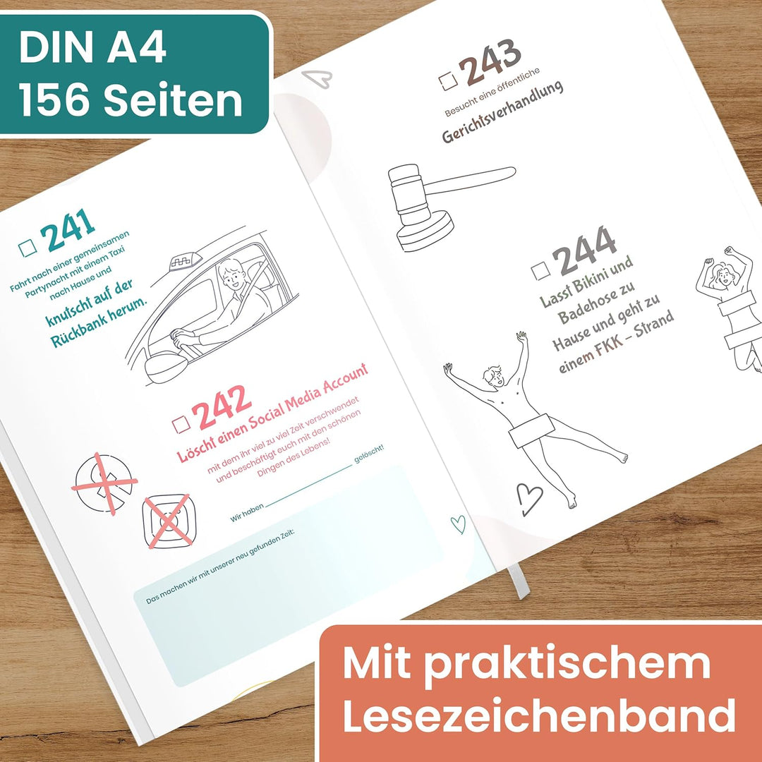 Bucket List für Paare | Paargeschenk | Geschenke für Paare und Partner | A4 | Überraschung Freundin