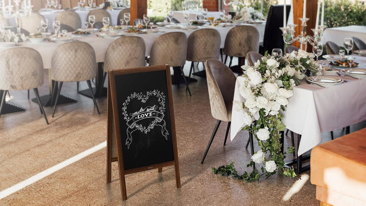 ALLboards Kundenstopper mit lackiertem Holzrahmen 100x60cm, Werbetafel, Gehwegaufsteller, Aufsteller