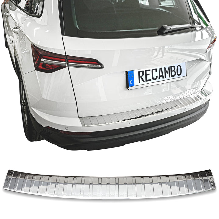 Ladekantenschutz Edelstahl CHROM kompatibel für Skoda Karoq | NU7 | BJ ab 2017> | premium Qualität v