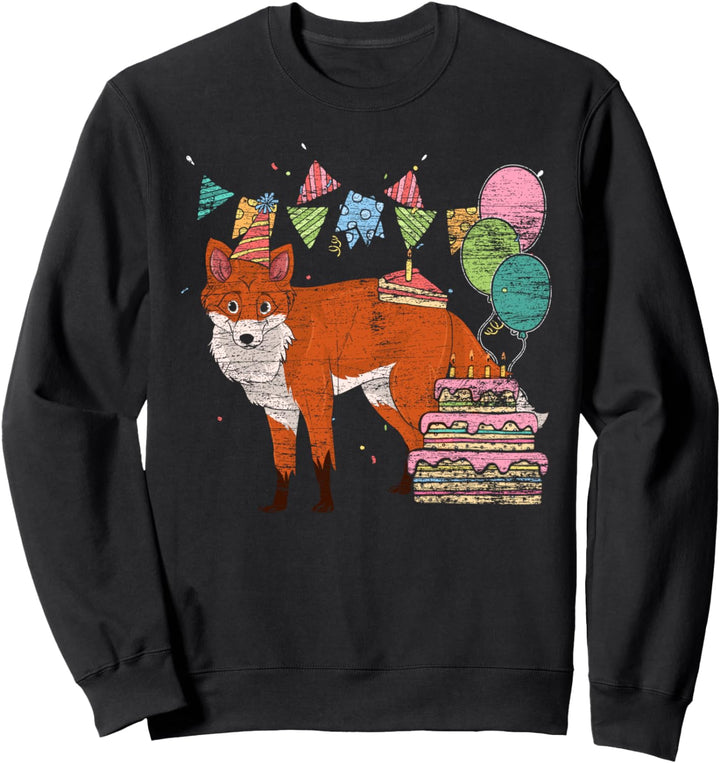 Geburtstags Party Waldbewohner Tierfreund Kinder Fuchs Sweatshirt