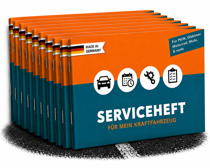 Serviceheft Auto | Universal Scheckheft, Inspektionsheft &amp; Wartungsheft für KFZ, PKW, Oldtimer, UVM,