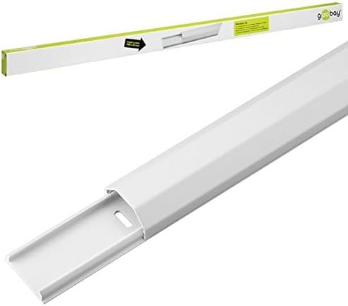 Goobay 90727 Halbrunder Aluminium-Kabelkanal, 33 mm, Länge 1, 1 m Kabelkanal Weiss, Kabelkanal Wei&#