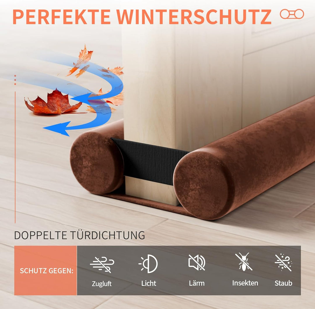Zugluftstopper für Türen 60-100CM Türdichtung Unten Ohne Kleben Rückstandlos Tür Luftzugstopper - En
