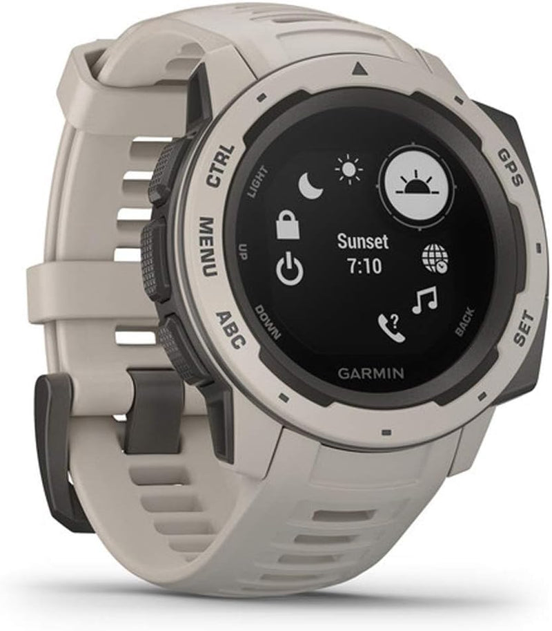 Garmin Instinct - wasserdichte GPS-Smartwatch mit Sport-/Fitnessfunktionen. Herzfrequenzmessung am H