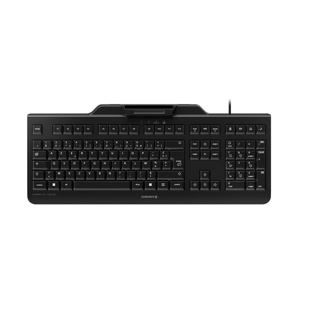 CHERRY KC 1000 SC, Französisches Layout, AZERTY Tastatur, kabelgebundene Security-Tastatur mit integ