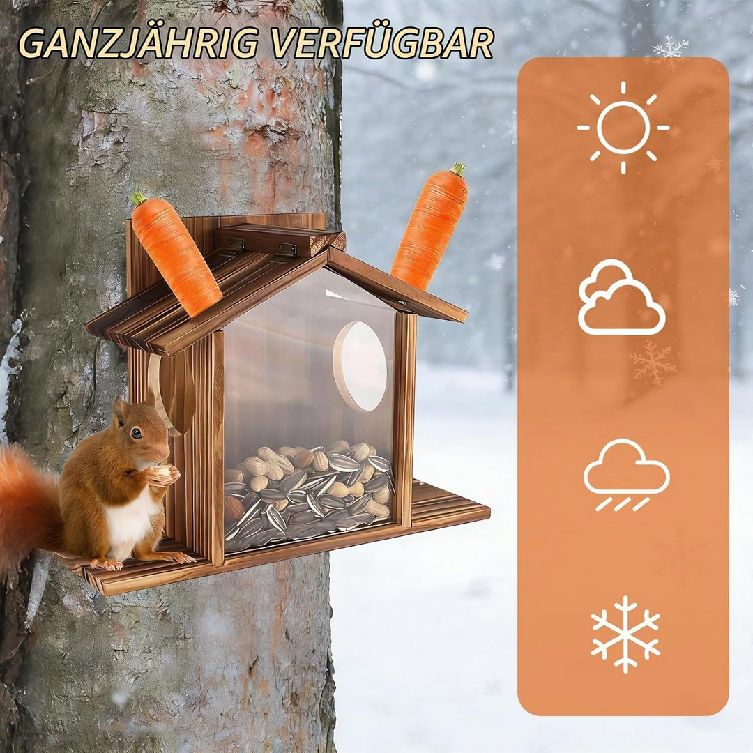 Eichhörnchen Futterhaus Eichhörnchen Haus Eichhörnchen Futterstation Wetterfest aus Verschraubtem mi