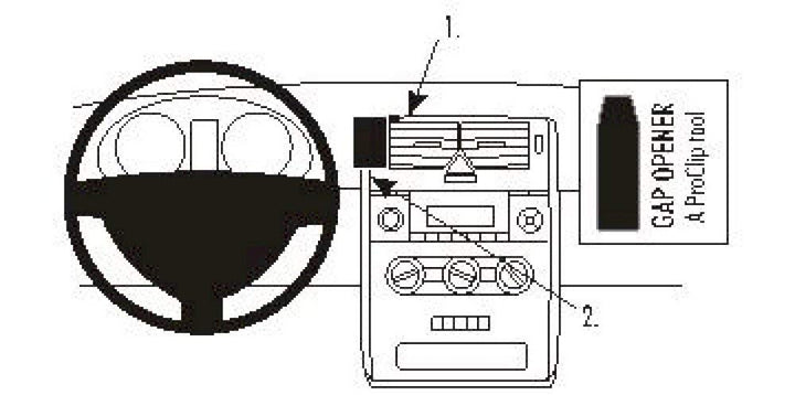 Brodit 853505 ProClip Halterung Single, Single