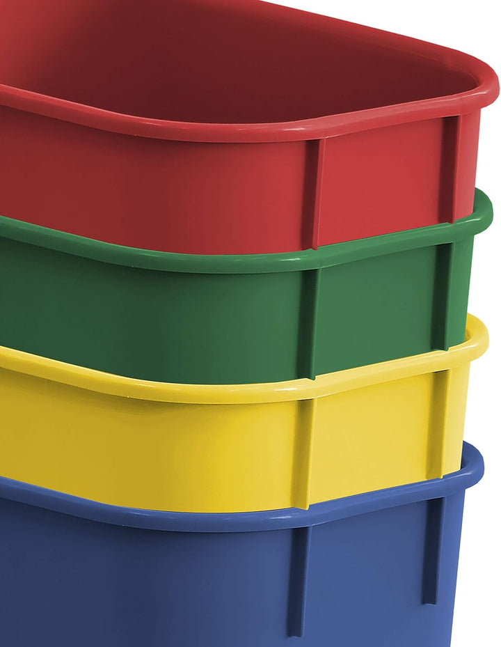 Acrimet Papierkorb für Recycling, 3,25 Gallonen/13 Quart/12 Liter (aus Kunststoff) (Metall/Gelb, Pap