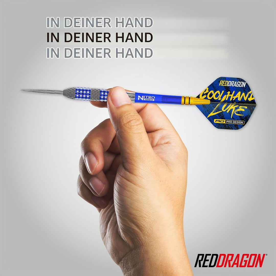 RED DRAGON Luke Humphries TX Serie Premium Wolfram Steeltip Dart Set mit Flüge und Schäften 22G 2, 2