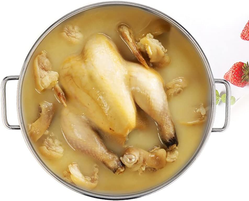 70L Suppentopf, Grosse Kapazität Gastronomie Kochtopf mit Metalldeckel Edelstahl Kochtöpfe für Induk