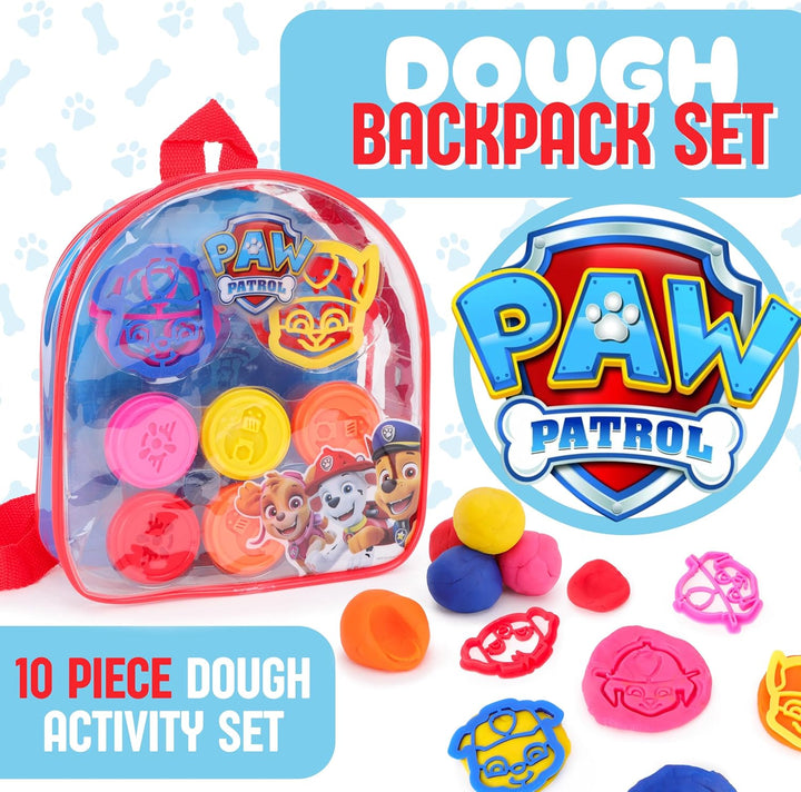 Toyland® Paw Patrol Knetrucksack-Set für Kinder – 5 Teigwannen und 4 Ausstecher inklusive – Paw Patr