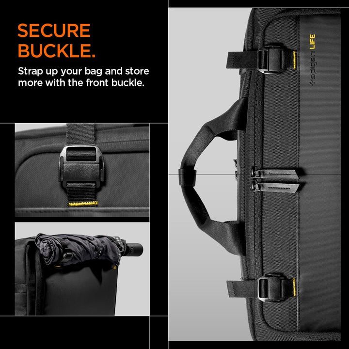 Spigen Life Klasden Aktentasche für Laptop bis zu 16" Umhängetasche für Herren Kompatibel mit MacBoo