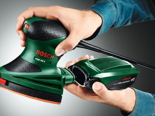 Bosch Multischleifer PSM 160 A, 3 Schleifblätter, Karton (160 W, Schwingzahl 24.000 min-1, Schwingkr